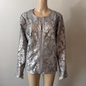 Colleen Lopez Womens Grey Jacket Size XL - Picture 1 of 14