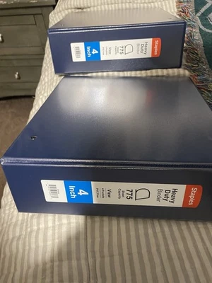 Grapas 4" 3 anillos mejor carpeta azul marino paquete de 2 ST55816-CCVS Foto 1 de 3