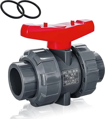 Boltigen 4" (DN100) PVC True Union Ball Valve Slip Socket Full Port ASTM EPDM - Image 1 of 4