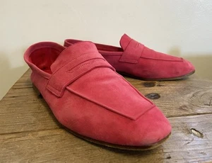 CONFLICT OF INTEREST Hot Pink 100% Suede Loafers / Flats Ladies Size 41 / 10 - Picture 1 of 16