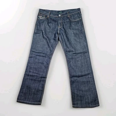 Pantalones de mezclilla Five Four para hombre 42x35 calce relajado holgados pierna recta lavado oscuro Y2K patín Foto 1 de 4