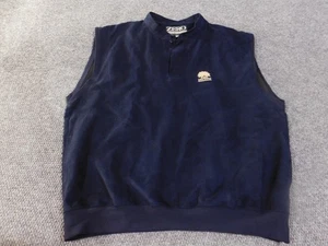 Zero Restriction Golf Vest Mens 2XL Navy Blue Belfair Microfiber Pullover USA - Picture 1 of 15