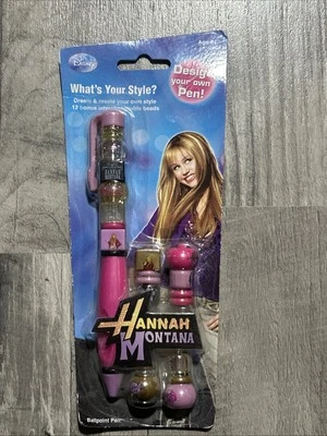 Vintage Hannah Montana Design Your Own Pen! 12 Bonus Interchangeable Beads! W7 - Image 1 of 2