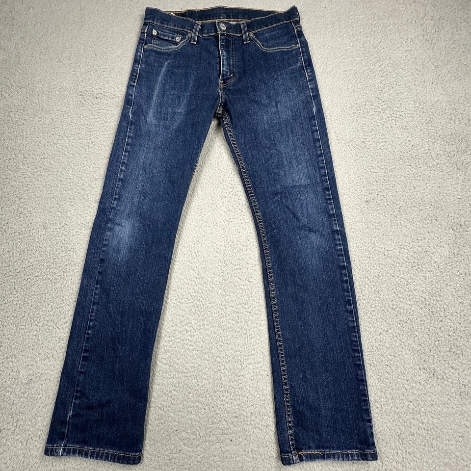Jeans Levis 513 Para Hombre 30x30 Azul Ajustado Recto Denim Lavado Medio Informal Foto 1 de 4