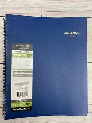 2025 AT-A-GLANCE 8.5" x 11" Academic Weekly & Monthly Planner 70-250-20 New