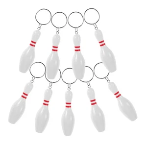 9 Pezzi Portachiavi Auto Decorazione Portachiavi Mini Bowling Ciondolo Bambino - Foto 1 di 12