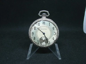 ANTICO OROLOGIO DA TASCA 12s South Bend 411 17j CASSA ADAMS QUADRANTE ELEGANTE! redo25 - Foto 1 di 4