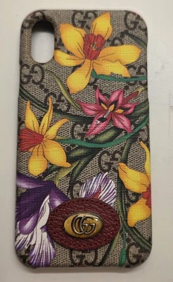 Gucci GG Supreme Monogram Flora Ophidia Case For iPhone X/XS  - Image 1 of 2