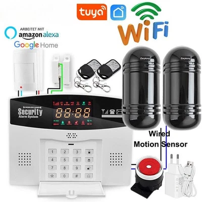 Smart APP Wired & Wireless 433MHz Wifi GSM Home Burglar Security Alarm System - Image 1 of 4