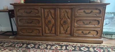 Bolero Vintage Pecan Wood Dresser – Bold 1970s Charm! - Image 1 of 4