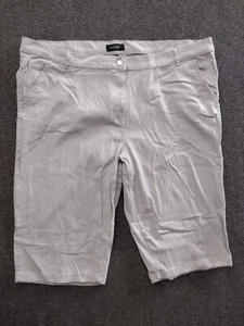 Bexley's Woman Cotton Relaxed Chino Long Shorts Classic White Size 50 - Picture 1 of 9