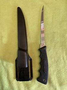 Vintage Western Fillet Knife 966 W/Rubber Handle New W/Sheath