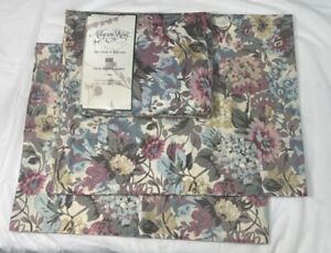 Vintage 1995 Allyson Kent Twin Fitted Sheet Pillowcases Romance Cottage Floral