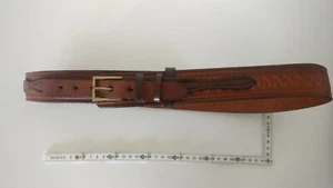 NOS Brown Ranger Belt Genuine Full Grain Cowhide S-36 0219 crafted pride USA - Picture 1 of 7