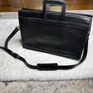 COACH VINTAGE LEATHER TOTE BRIEFCASE BUSINESS Work Bag Adjustable Handles Men - Picture 1 of 12