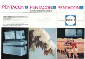 Brochure Pentacon Filius 4 35mm Projector Slide Viewer 1969 GDR - Picture 1 of 1