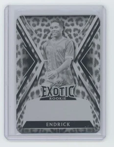 Placa de impresión negra Endrick novato exótico hoja 2023 #BA-E1 1/1 Real Madrid Braz - Imagen 1 de 2