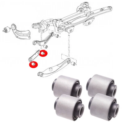 Silentblocs des 2 bras arrières, pour OPEL Vectra C, Signum, Insignia - Photo 1/3