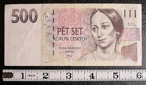 1997 Czech Republic 500 KORUN P-20 CIRCULATED banknote #15879 - Picture 1 of 2