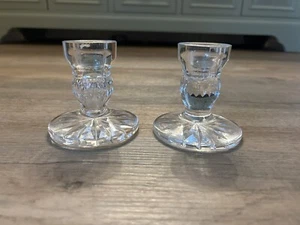 Set of 2 Waterford Crystal Candlestick Holders - Picture 1 of 6