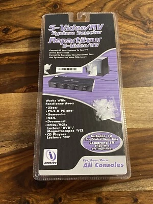 InterAct System Selector AV Gaming S-Video Switch Universal PS Nintendo Xbox NEW - Image 1 of 3