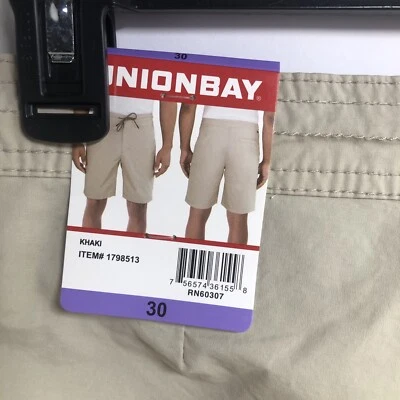 Pantalones Cortos Unionbay Para Hombre Calce Relajado Bolsillos Pull-On Nuevos con Etiquetas, Talla 30 Foto 1 de 3