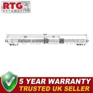 Front Brake Hose Fits Ford Fiesta 1989-1997 Courier 1989-1996 96FB2078DA - Picture 1 of 4