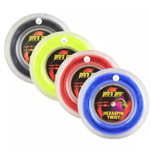 Cordon de tennis Pro's Pro Hexaspin Twist - bobine 200 m - assortie - Fabriquée en Allemagne - Photo 1/5