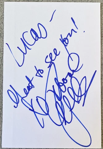 Debbie Gibson Signed In-Person 4x6 Index Card In Top Loader - Authentic Cover