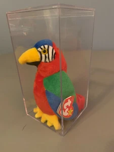 MINT Genuine 1998 TY Inc. Beanie Baby Jabber Multi-Colored Parrot (#310) - Picture 1 of 12