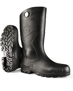 SZ 9 Dunlop Rain Boots, 100% Waterproof PVC Lightweight and Plain Toe