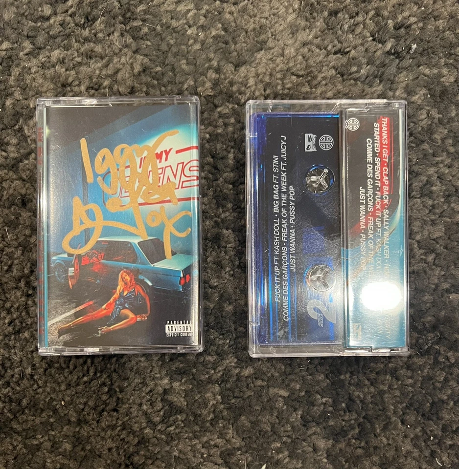 autographed in my defense (blue cassette tape) - iggy azalea signed - Image 1 of 1
