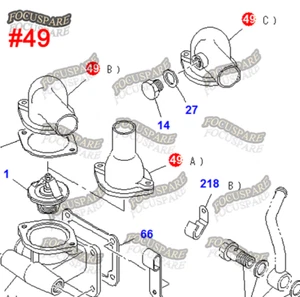Wasserauslassrohr 9137130380 für Isuzu 4JA1 4JB1 4JG1 4JG2 4LE1 4LE2 C240 3LD1 - Bild 1 von 5