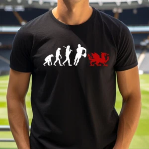 Evolution Welsh Rugby T Shirt Wales Birthday Grandad Fathers Day Christmas Gift - Picture 1 of 1