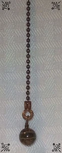 Handcrafted Rustic Brown Agate Antique Bronze Dark Rose Gold Lamp Or Fan Pull - Picture 1 of 5