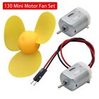 1Set DC Four Wheel Drive Motor with Wired 72MM Propeller 130 Small Motor Kit