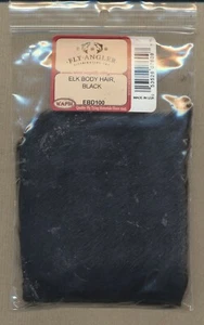 Elk body hair - black EBD100 - Picture 1 of 1
