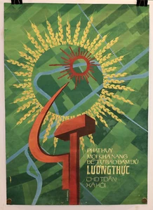 Vietnam Propaganda Poster "Food supply for the people" c.1983 - Picture 1 of 5