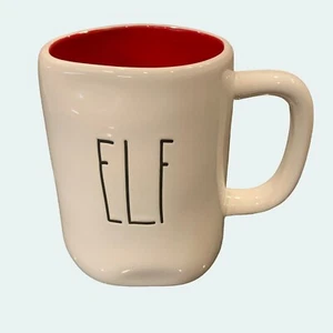 Rae Dunn ELF Becher groß Kaffeetasse Weihnachten Keramik Magenta Rot Bauernhaus Geschenk - Bild 1 von 7