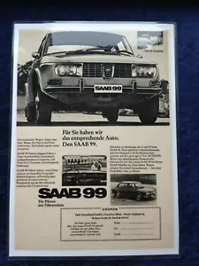 Saab 99 originale Werbung 1969, laminiert - Picture 1 of 1