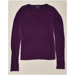 Woolrich V Neck Top Women's 2XL Purple Long Sleeves Cotton Sweater Pullover NWT - Picture 1 of 2