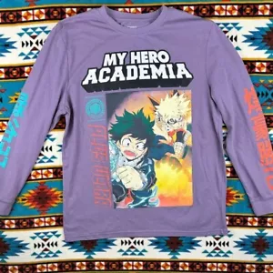 Camiseta My Hero Academia Manga Larga Gráfica Anime Camisa Púrpura - Imagen 1 de 7