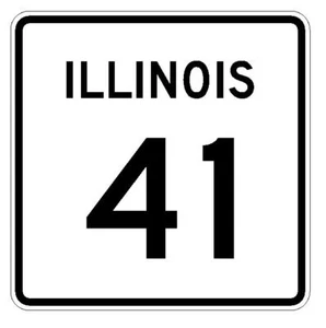 Illinois State Route 41 Sticker R4329 Highway Sign Road Sign Decal - Picture 1 of 1