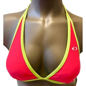 Oakley Damen-Bikini-Top Coral Glow Coral Limette lang dreieckig S - Bild 1 von 2