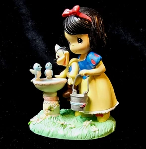Precious Moments Mickey And Me Collection Snow White And Mickey Bird Bath EUC - Picture 1 of 13