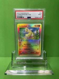 2003 POKEMON EX DRAGON 25 COMBUSKEN-REVERSE FOIL PSA 9 - Picture 1 of 2