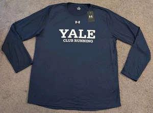 Under Armour Yale University Bulldogs Club Running Long Sleeve Shirt Men's XL - Picture 1 of 6