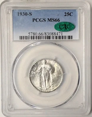 1930 S Standing Liberty Quarter PCGS MS-66 CAC - Image 1 of 2