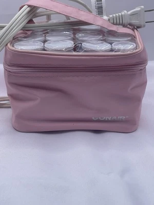 Conair 12 热卷发棒套装 HS28RPK 粉红色旅行箱夹白色 2 种尺寸 — 第 1/4 张图片