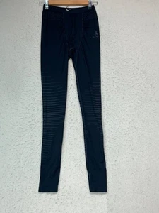 Odlo Base Layer Pants Womens S Black Compression Running Leggings Stretch - Picture 1 of 9